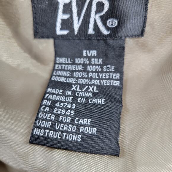 Vtg EVR Silk Bomber Jacket Womens XL Green Floral Tulips Camo Zip Up Streetwear - Picture 2 of 14